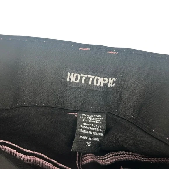 Hot Topic Black & Pink Suspender Shorts - Picture 8 of 8